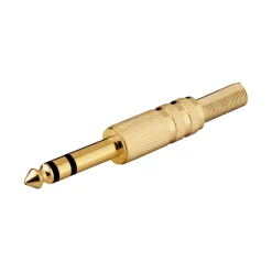 Luxorparts Guldpläterad 6,3 mm-kontakt Hane Stereo