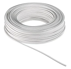 Luxorparts Högtalarkabel OFC 0,75 mm² Vit 25 m