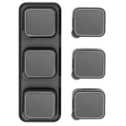 Luxorparts Magnetisk kabelklämma med basplatta Svart (6-pack)