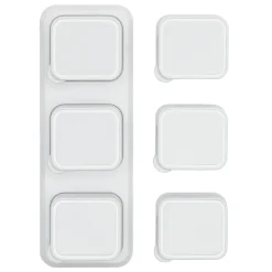 Luxorparts Magnetisk kabelklämma med basplatta Vit (6-pack)
