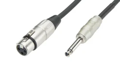 Luxorparts Mikrofonkabel XLR till 6,3 mm 2 m, Svart