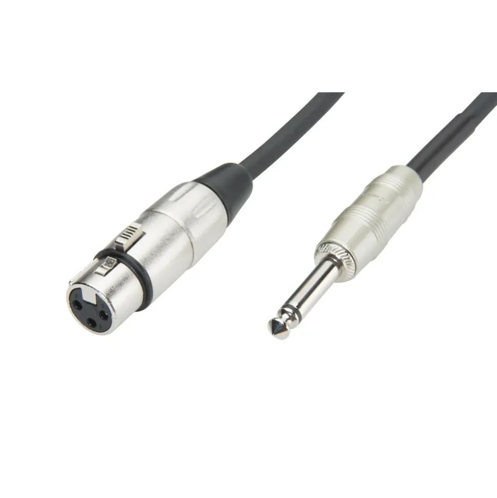 Luxorparts Mikrofonkabel XLR till 6,3 mm 6 m, Svart