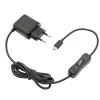 Luxorparts Nätadapter för Raspberry Pi 4, 3 A med strömbrytare