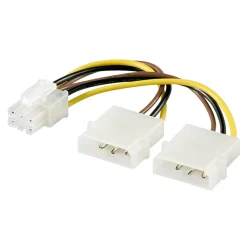 Luxorparts PCI Express-strömadapter 6-pin (2x Molex)