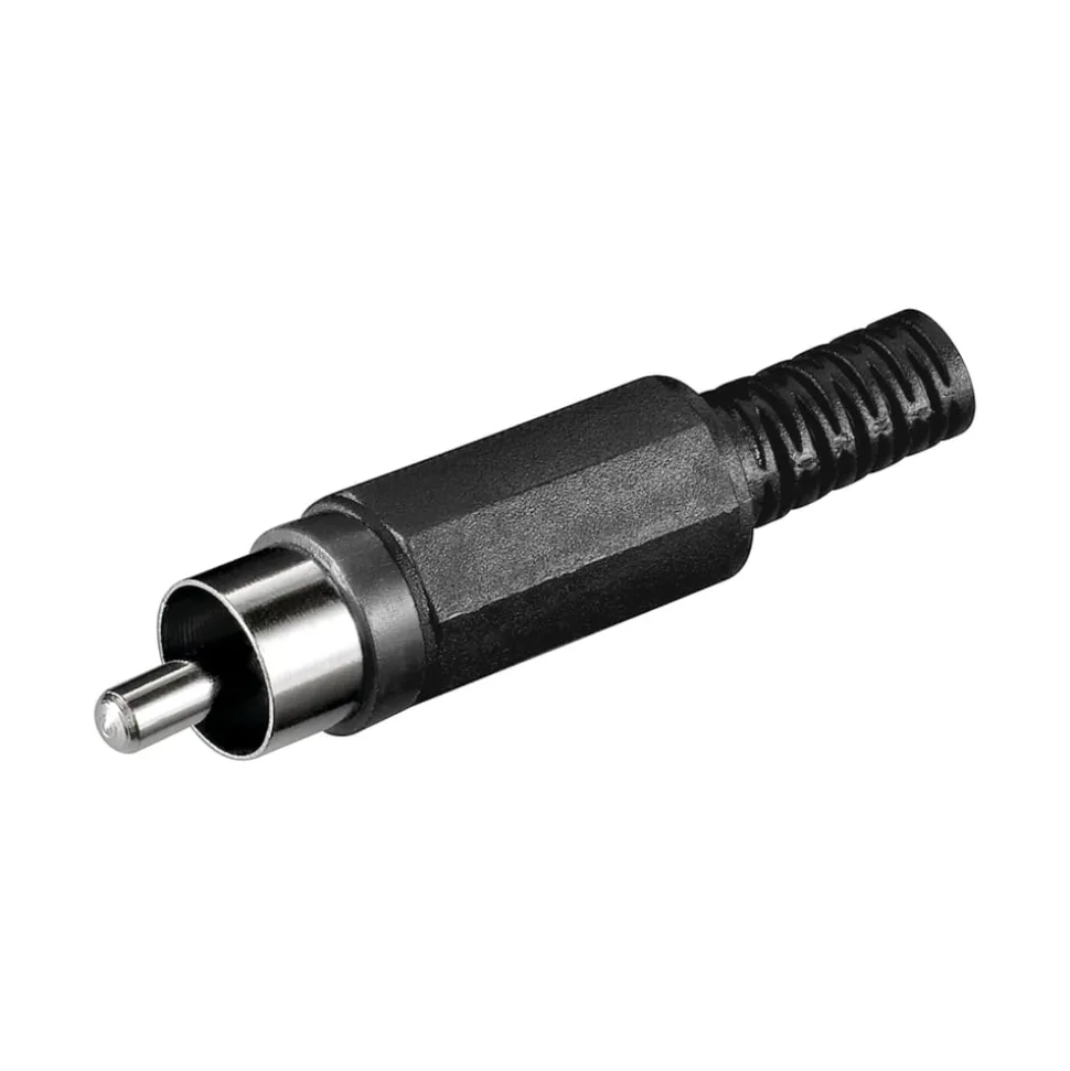Luxorparts RCA-kontakt Hane Svart