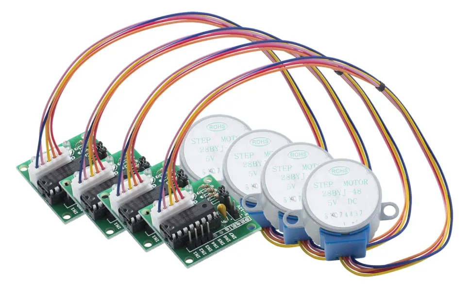 Luxorparts Stegmotor med växellåda och drivare 4-pack