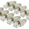 Luxorparts STP-modulkontakt RJ45 Cat.6 med böjskydd 10-pack