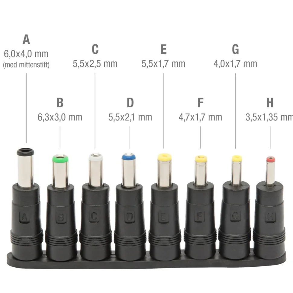 Luxorparts Universal adapterkit 5,5x2,1 mm