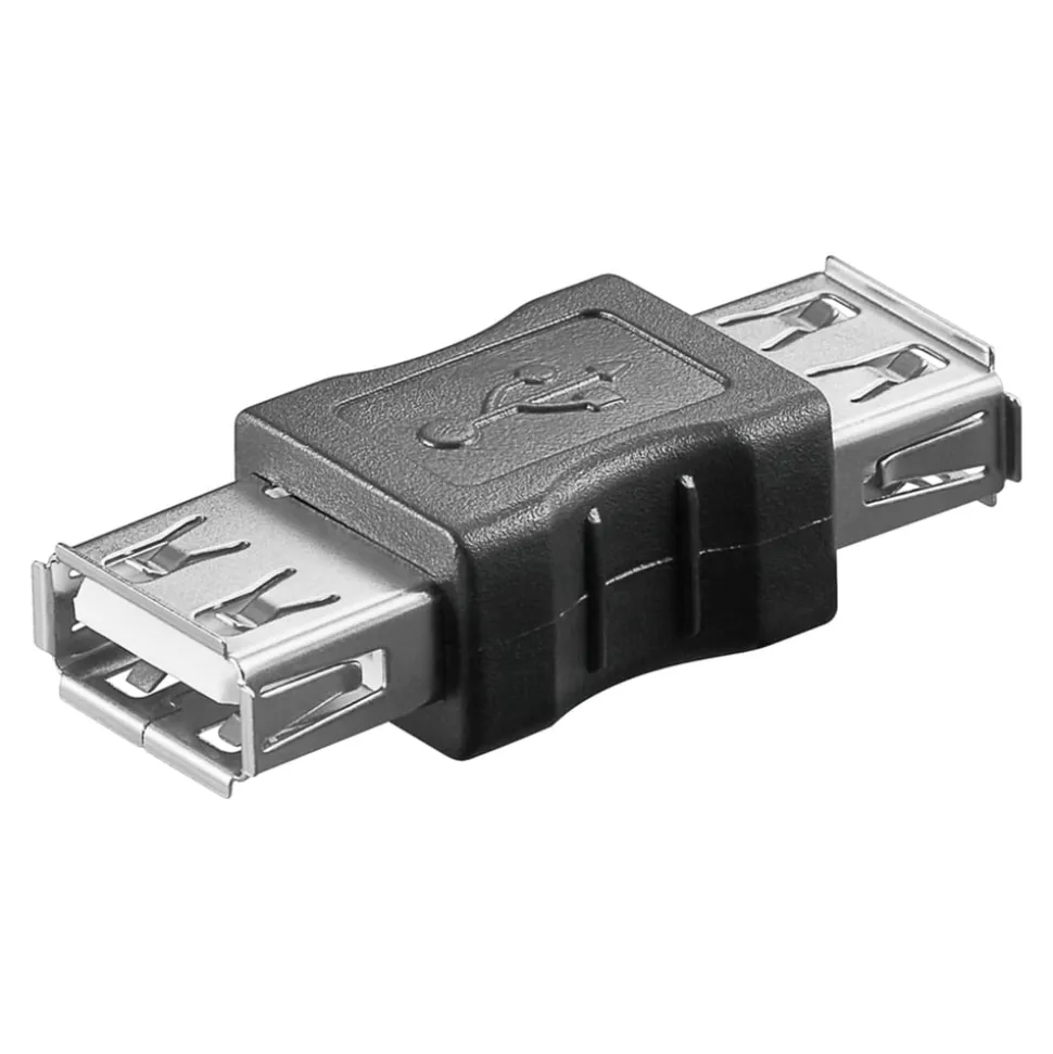 Luxorparts USB-adapter skarv USB-A hona till USB-A hona