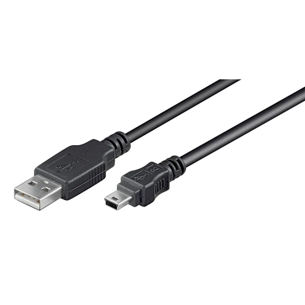 Luxorparts USB-A- till Mini USB-kabel Svart 0,15 m