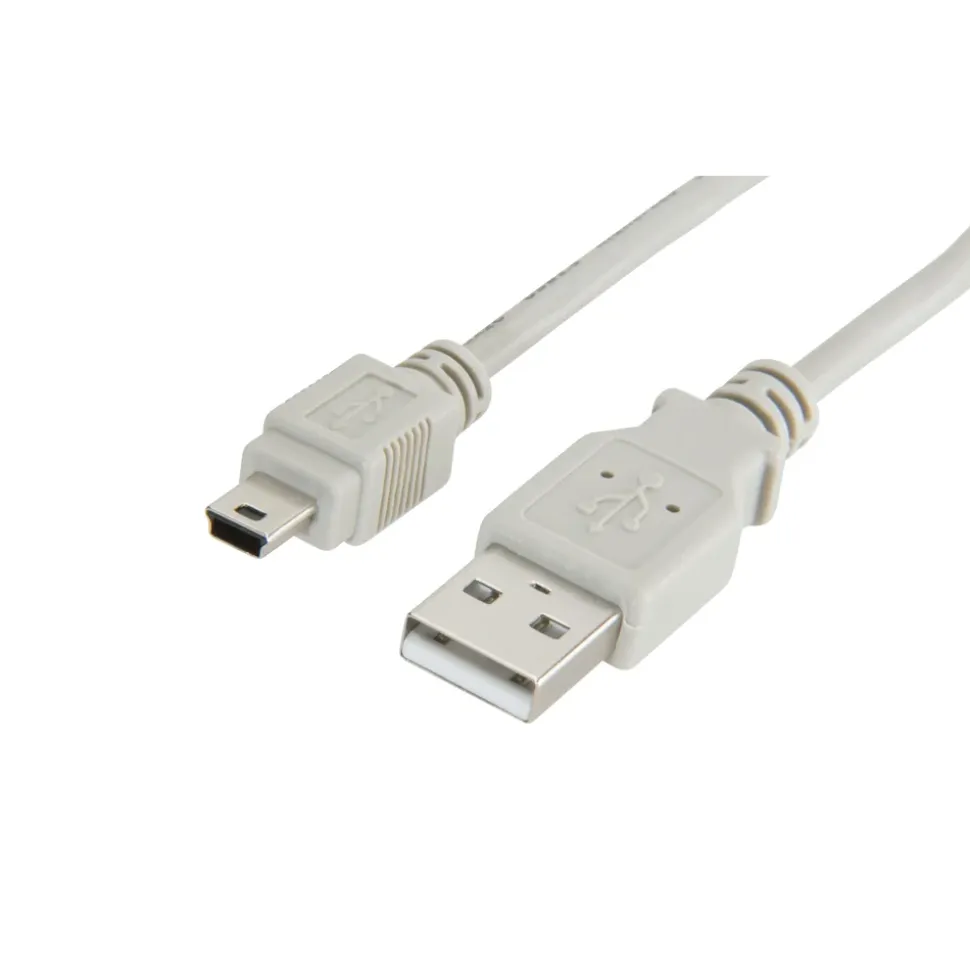 Luxorparts USB-A- till Mini USB-kabel Grå 0,5 m