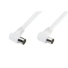 Luxorparts Vinklad antennkabel Klass A Vit 2,5 m