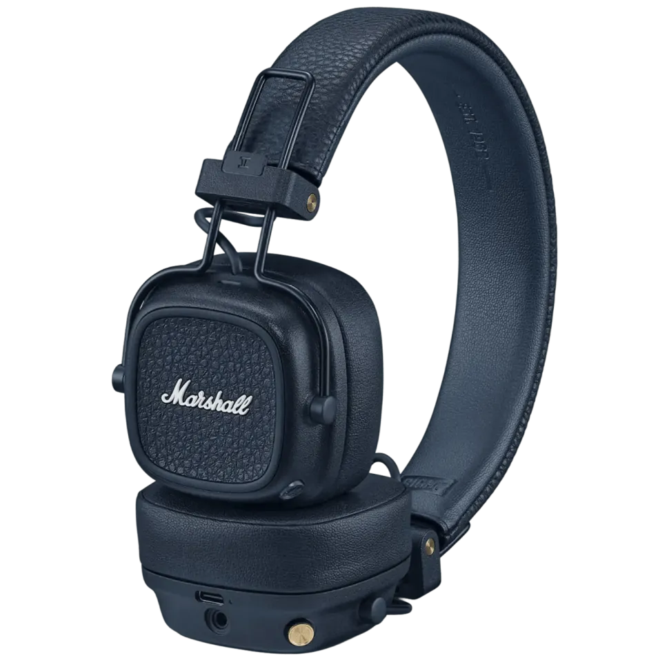 Marshall Major V trådlösa on-ear-hörlurar Midnight Blue