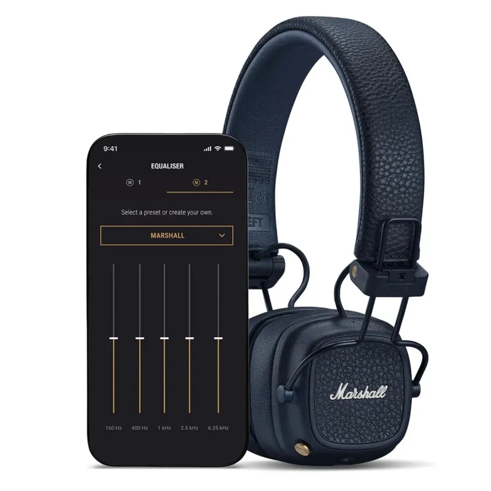 Marshall Major V trådlösa on-ear-hörlurar Midnight Blue