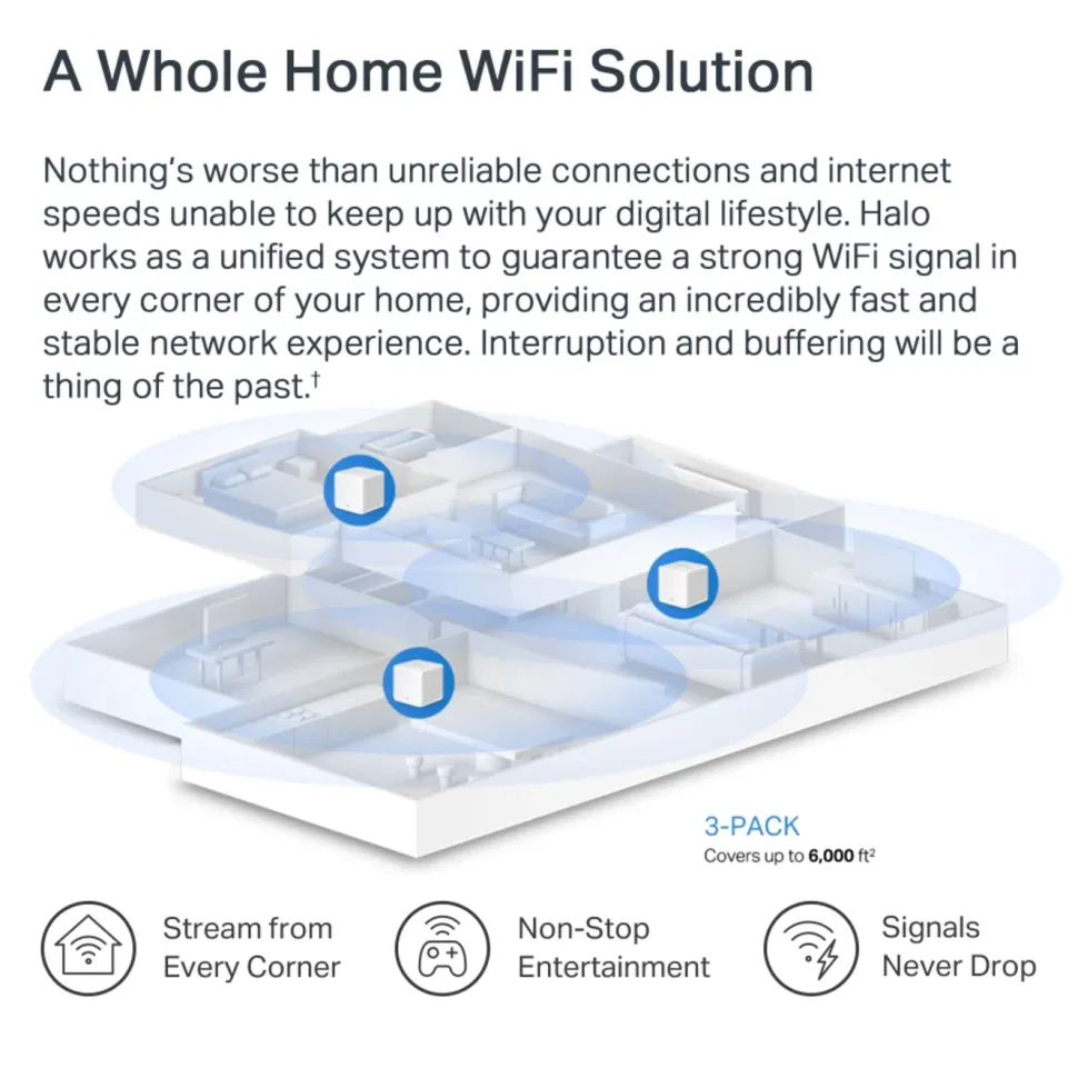 Mercusys Halo H60X Mesh Wifi 6-system 3-pack
