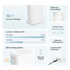 Mercusys MB230-4G AC1200 4G+ LTE Router