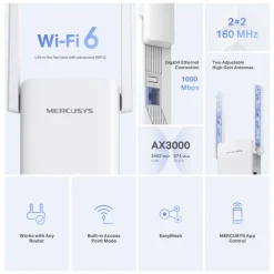 Mercusys ME80X Wifi 6-repeater AX3000