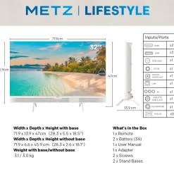 METZ Bärbar 12 V Google TV 32