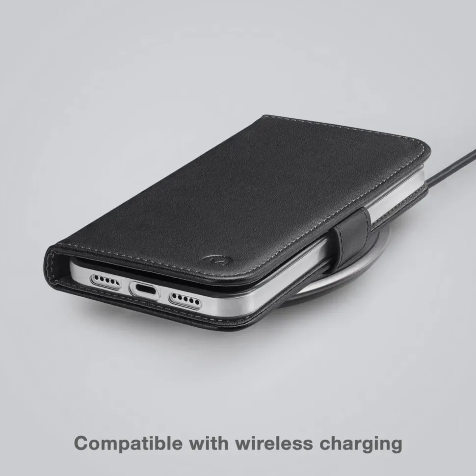 Mobilize Classic Gelly Wallet Book Case – Mobilskal för iPhone 15 Pro Svart