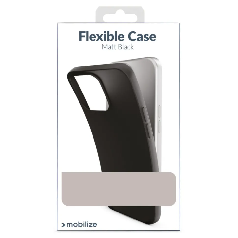 Mobilize Rubber Gelly Case – Mobilskal för iPhone 15 Pro Max Svart