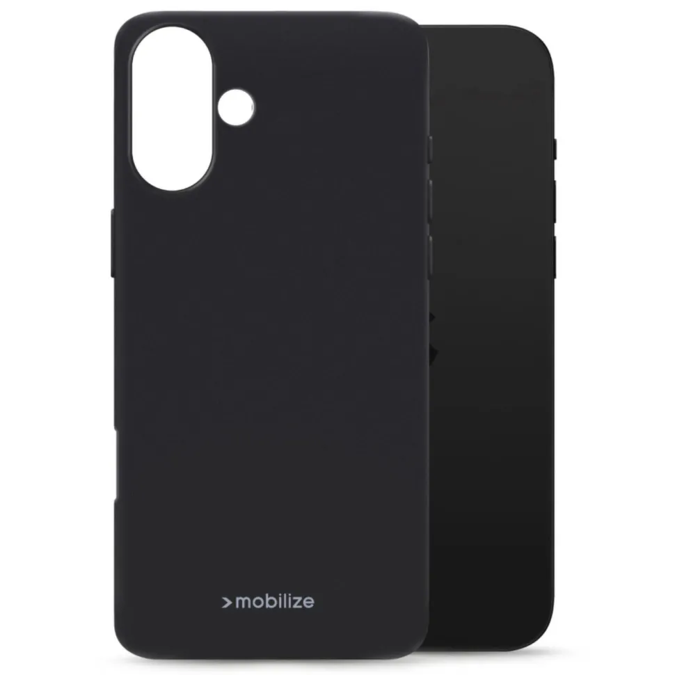 Mobilize Rubber Gelly Case – Mobilskal för iPhone 16 Plus Svart
