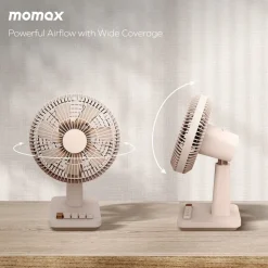 Momax 1°Pod minibordsfläkt Sandsten