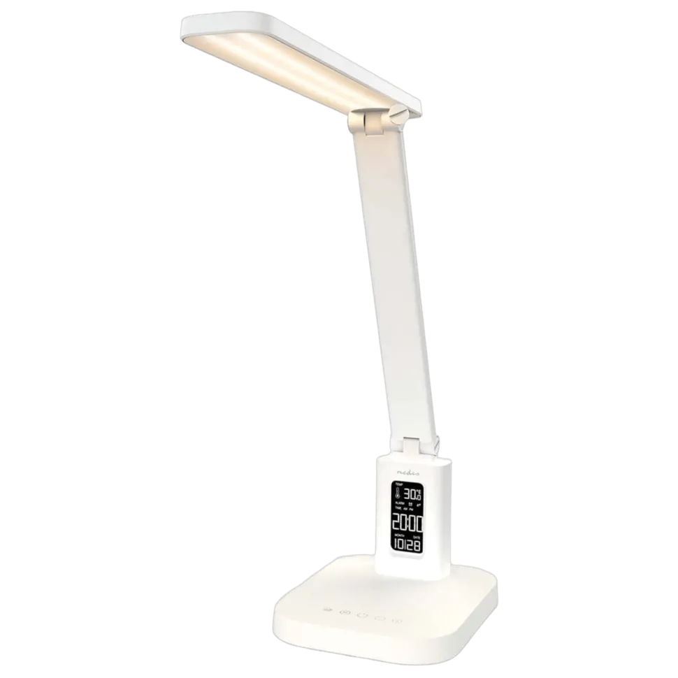 Nedis Laddbar LED-skrivbordslampa med display