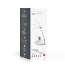 Nedis Laddbar LED-skrivbordslampa med display