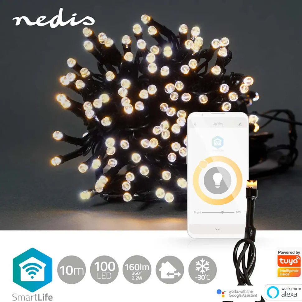 Nedis SmartLife Varmvit Ljusslinga 10 m
