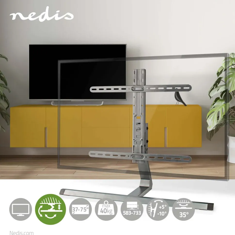 Nedis Tilt- och roterbart bordsstativ för tv 37-75"