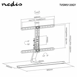 Nedis Tilt- och roterbart bordsstativ för tv 37-75