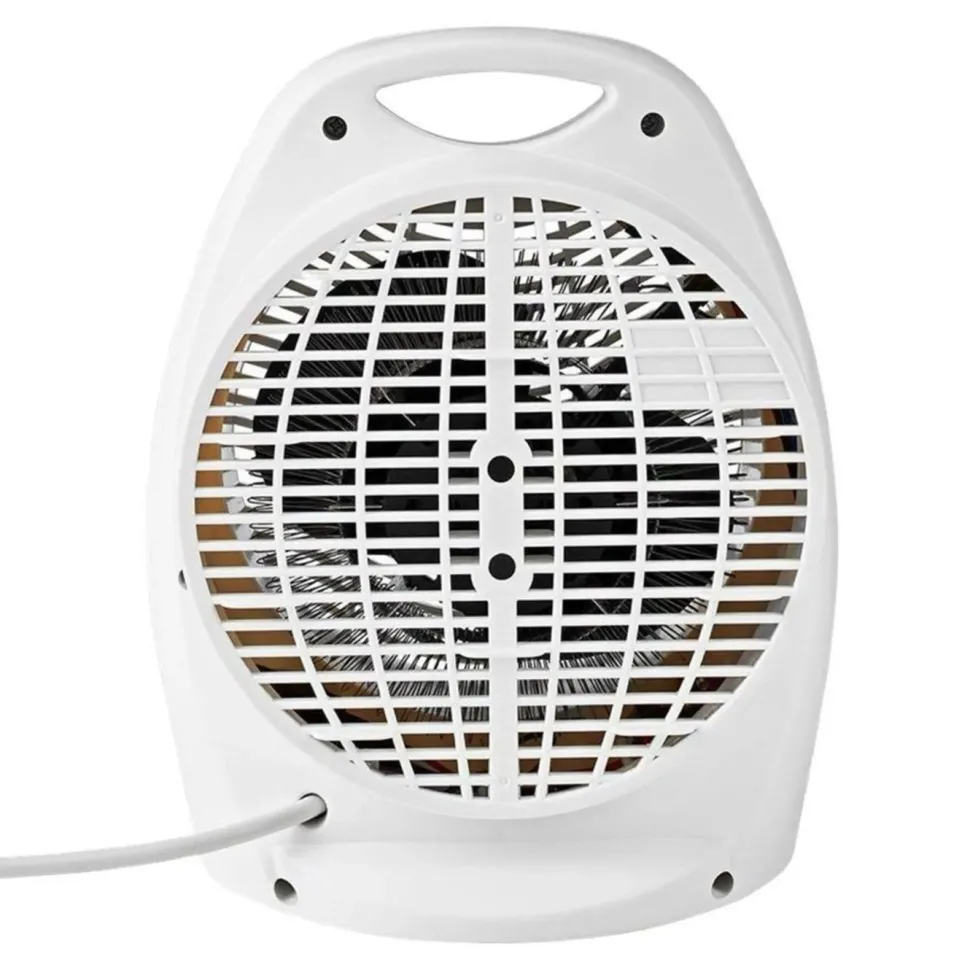 Nedis Värmefläkt 1000/2000 W med vältskydd Vit
