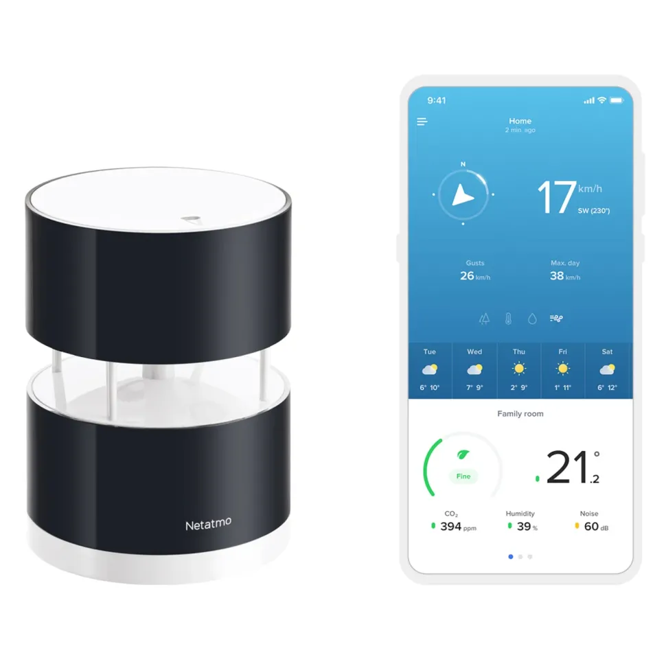 Netatmo Anemometer vindmätare för Netatmo väderstation