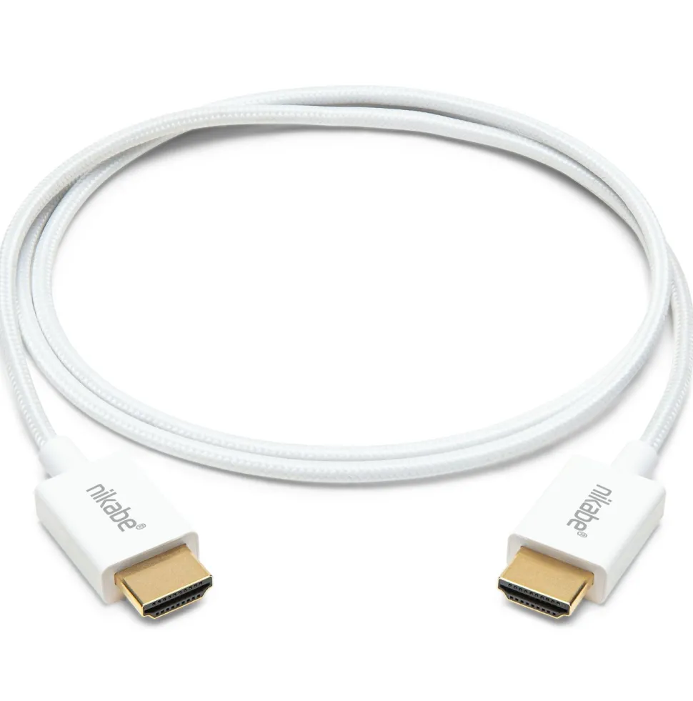 Nikabe Ultra Slim HDMI-kabel med 8K-stöd Vit 1 m
