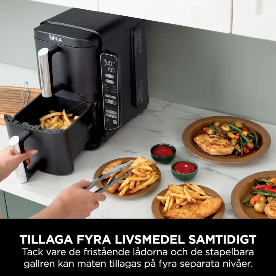 Ninja Stacked Dual Zone varmluftsfritös 7,6 L