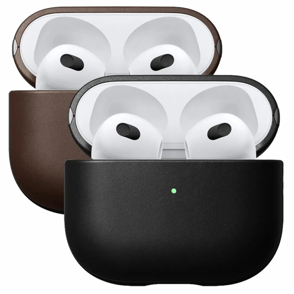 Nomad Modern Leather Case för AirPods Series 3 (2021) Brun