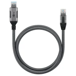 Nätverkskabel med USB-anslutning USB-A 1 m