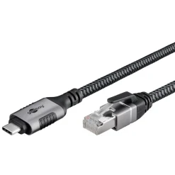 Nätverkskabel med USB-anslutning USB-C 2 m