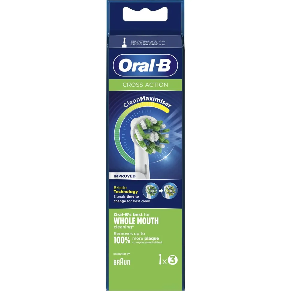 Oral-B Crossaction Tandborsthuvud 3-pack