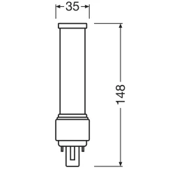 Osram LED-kompaktlysrör G24D 600 lm