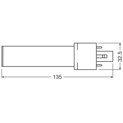 Osram LED-kompaktlysrör G23 360 lm
