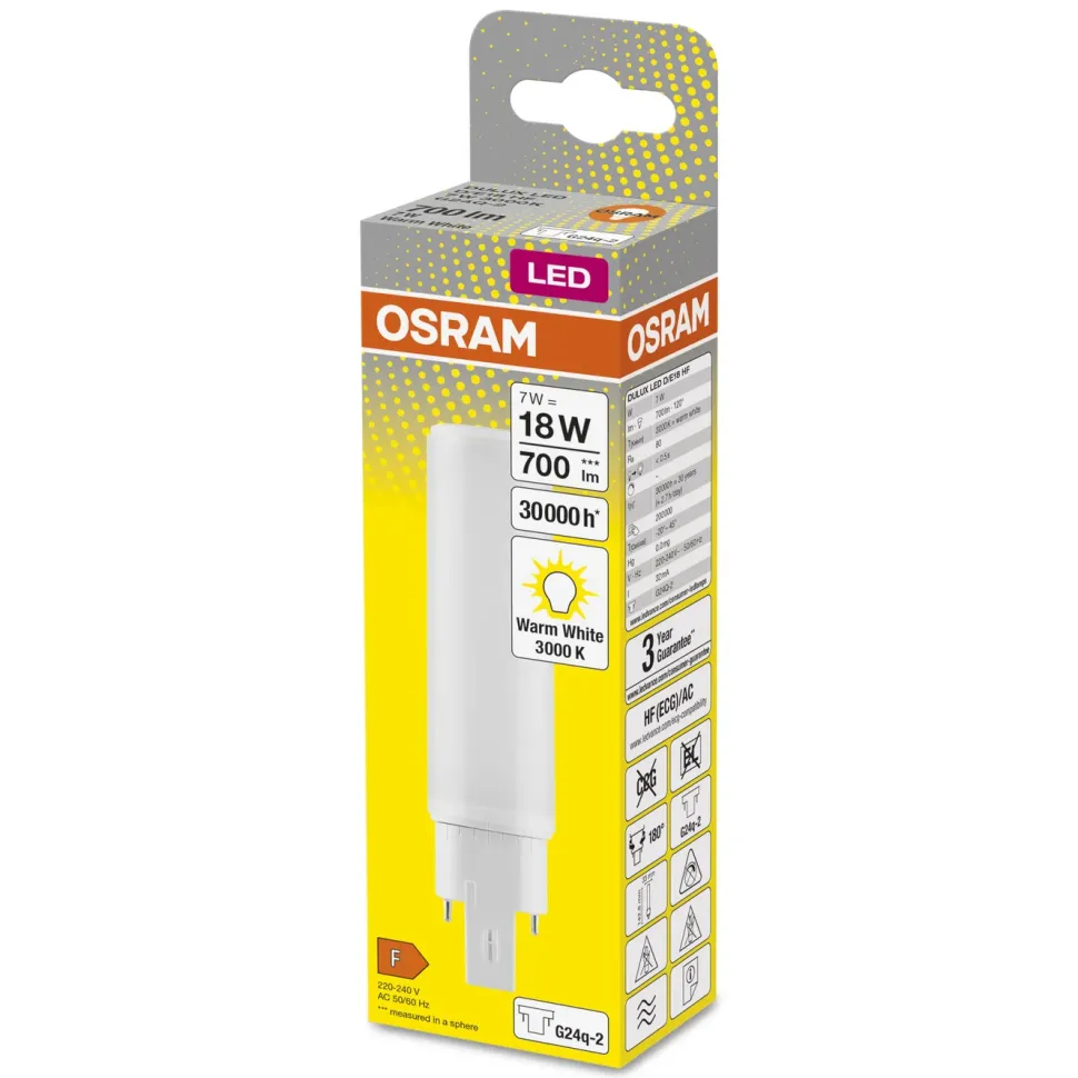 Osram LED-kompaktlysrör G24Q 700 lm