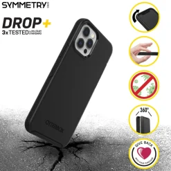 Otterbox Symmetry Tåligt skal för iPhone 12 och 12 Pro Svart