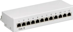 Patchpanel 12 portar Cat. 6
