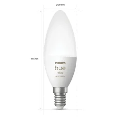 Philips Hue Color Ambiance Smart LED-lampa E14 470 lm 2-pack