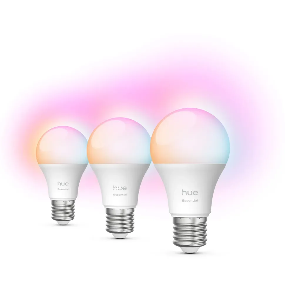 Philips Hue Essential Smart LED-lampa E27 806 lm 3-pack