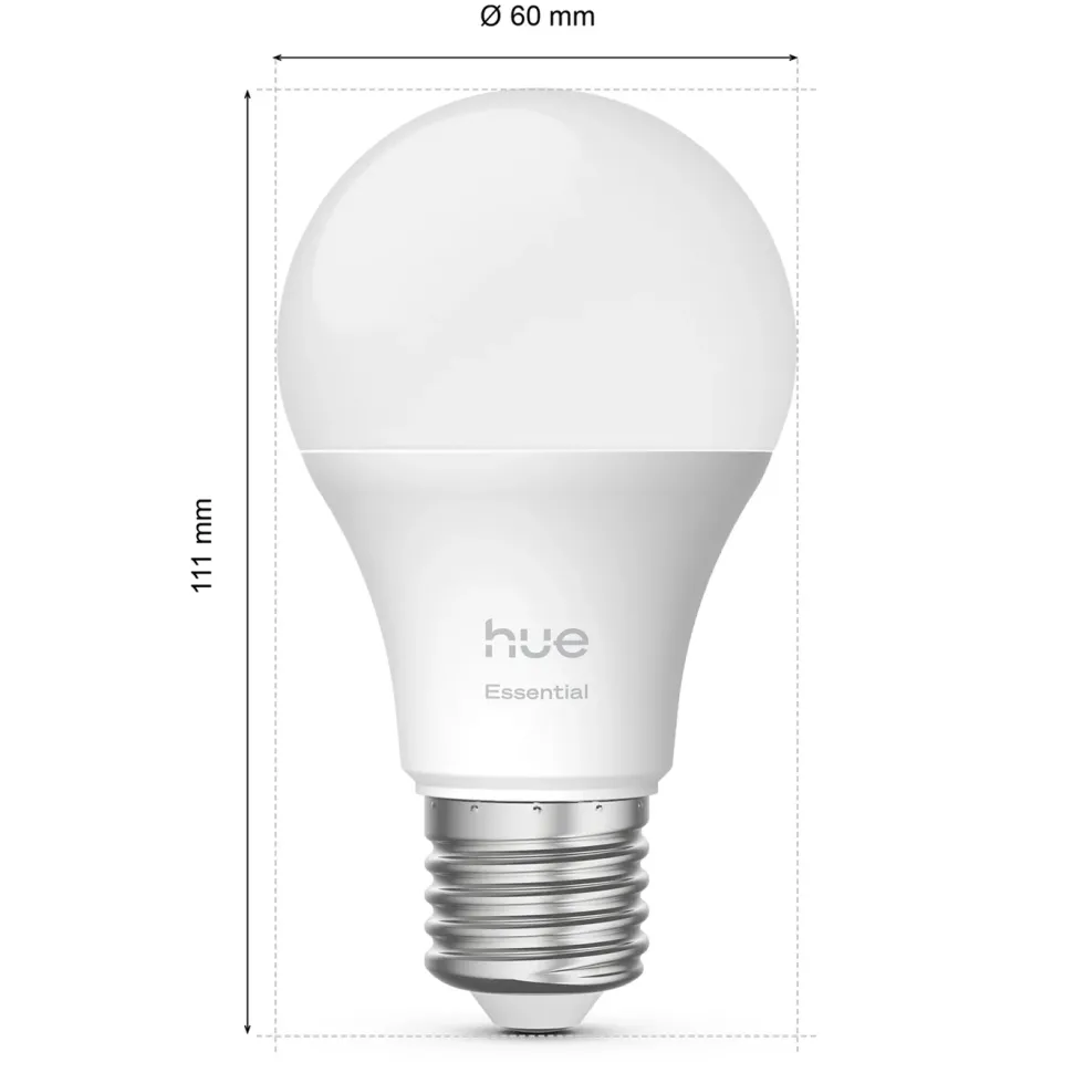 Philips Hue Essential Smart LED-lampa E27 806 lm 3-pack