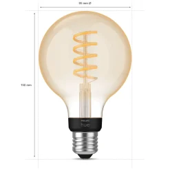 Philips Hue Filament G93 E27 Smart LED-lampa 550 lm