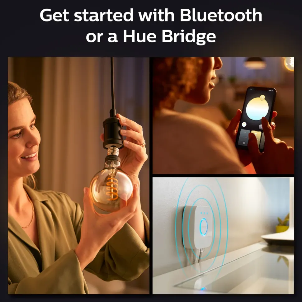 Philips Hue Filament G93 E27 Smart LED-lampa 550 lm