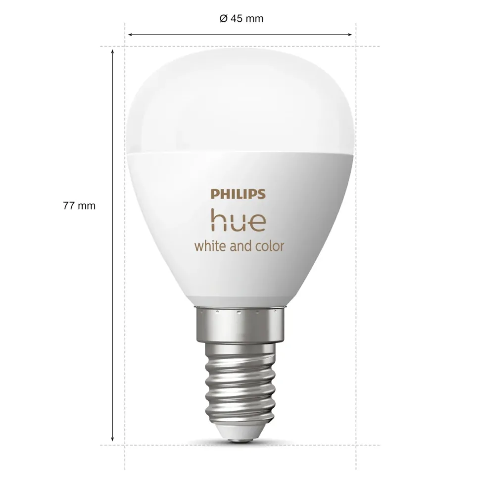 Philips Hue Luster Klotlampa White and Color Ambiance E14 470 lm